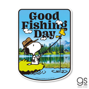 General Fishing Stickers - Snoopy go fishing