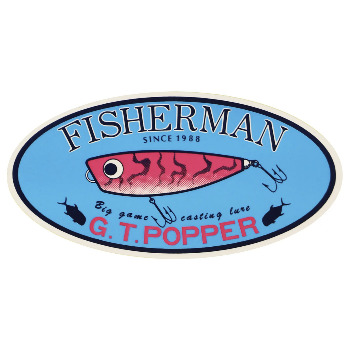 FISHERMAN Sticker Oval GT Popper(B)