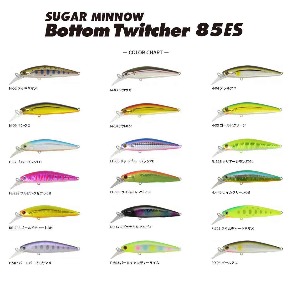 BASSDAY SUGAR MINNOW Bottom Twitcher 85ES 17g
