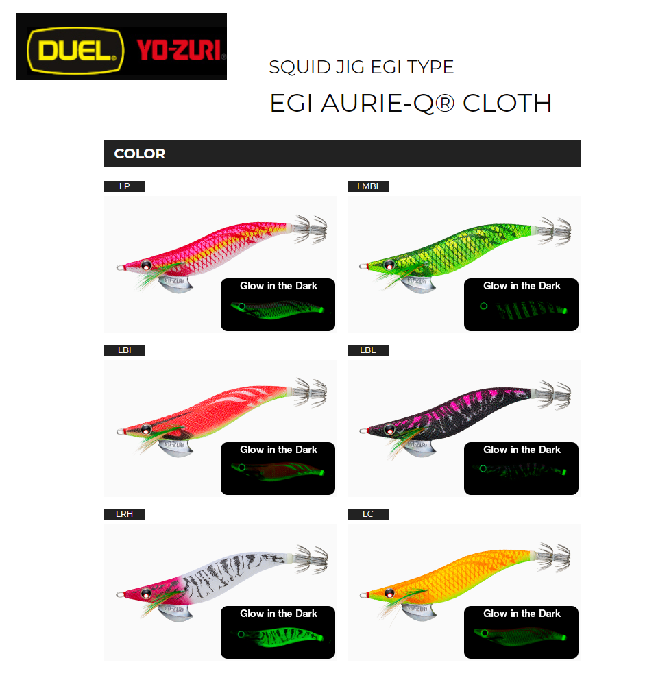 Yo-zuri AURIE-Q CLOTH Squid Jig #2.5 A1030N