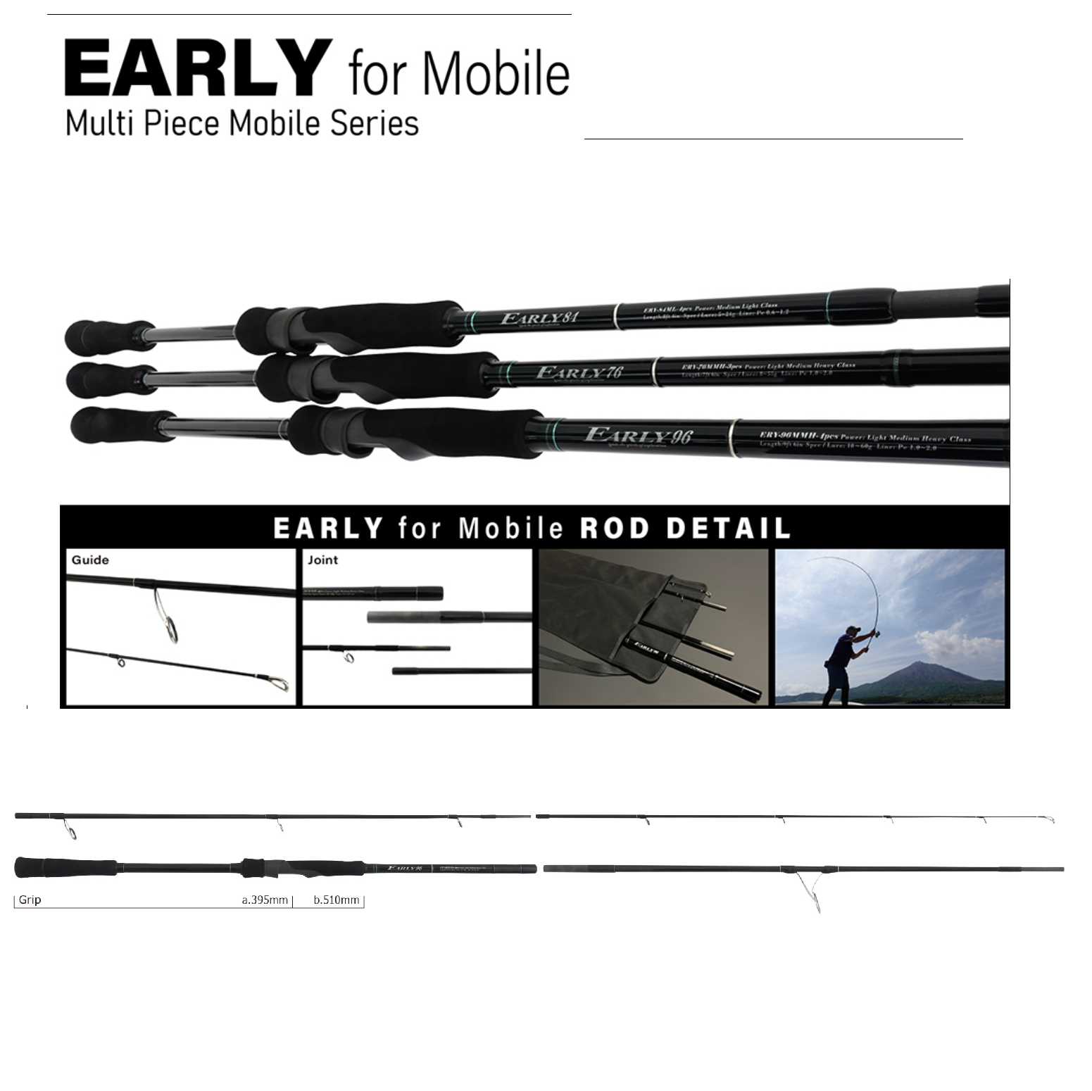 Yamaga Blanks EARLY 96MMH / 4pcs for Mobile