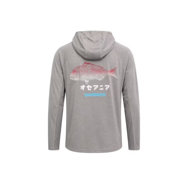 Shimano HOOD TECH TEE - GYOTAKU SNAPPER GREY