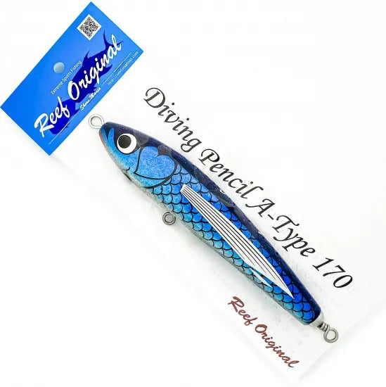 Reef Original Handmade Wood Lure - Diving Pencil A-Type 170