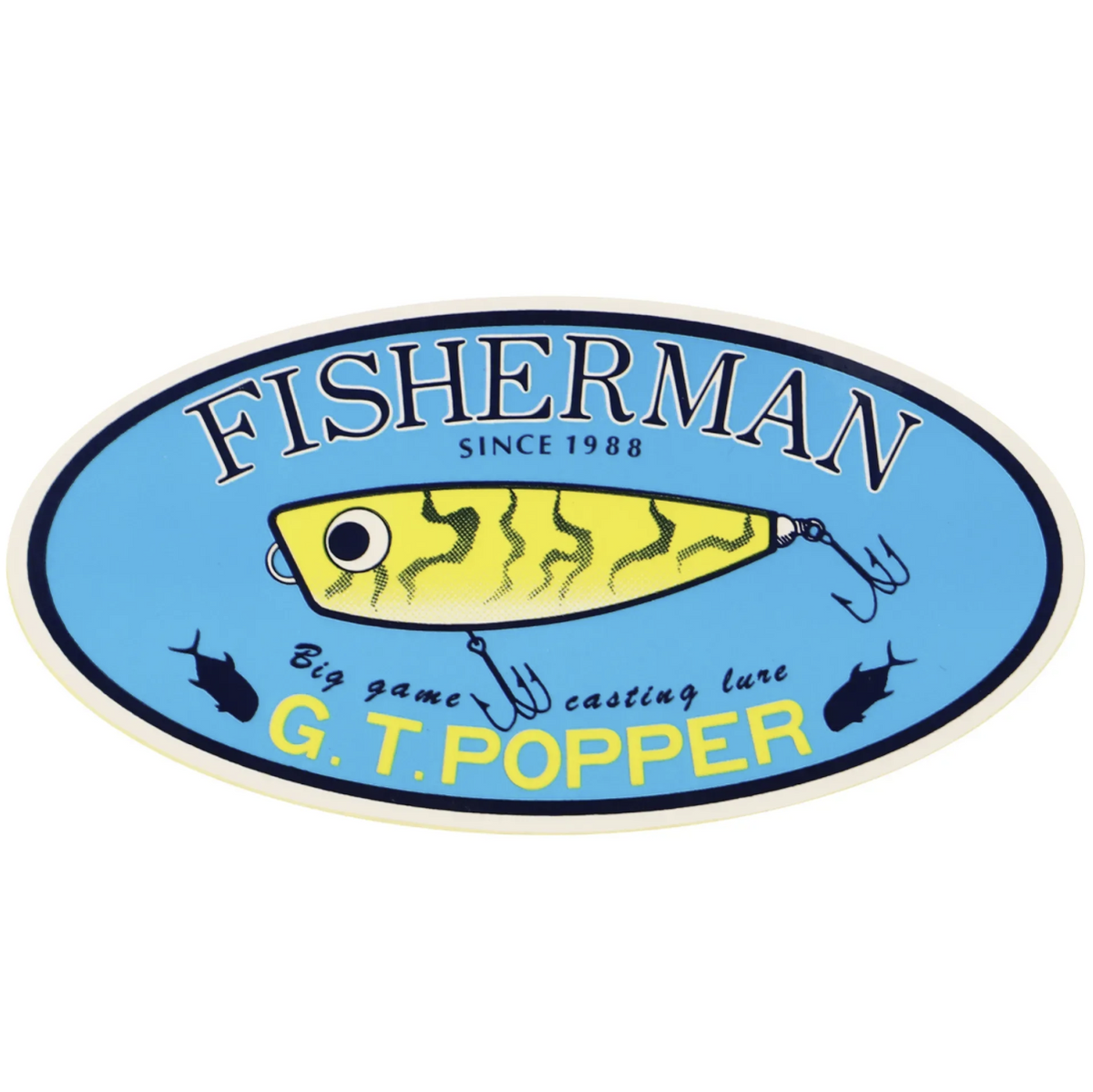 FISHERMAN Sticker Oval GT Popper(B)