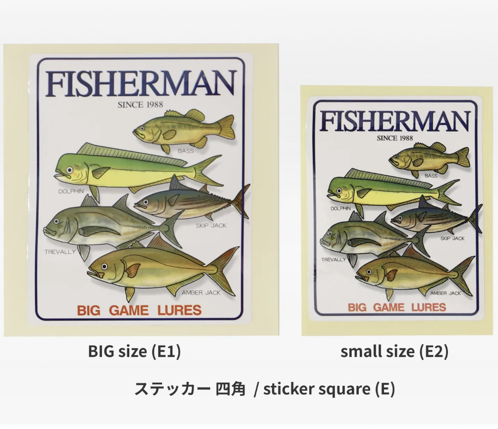 FISHERMAN Sticker Square D1