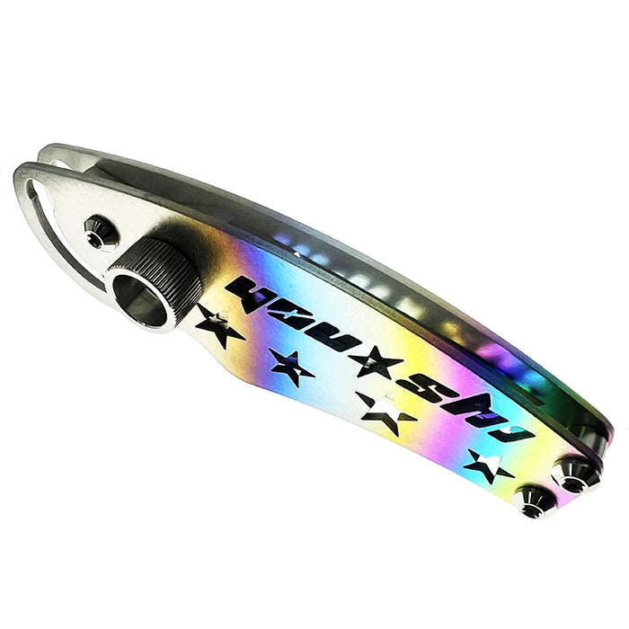 YOU-SHI JAPAN YS64 Titanium FD Deba Knife Rainbow