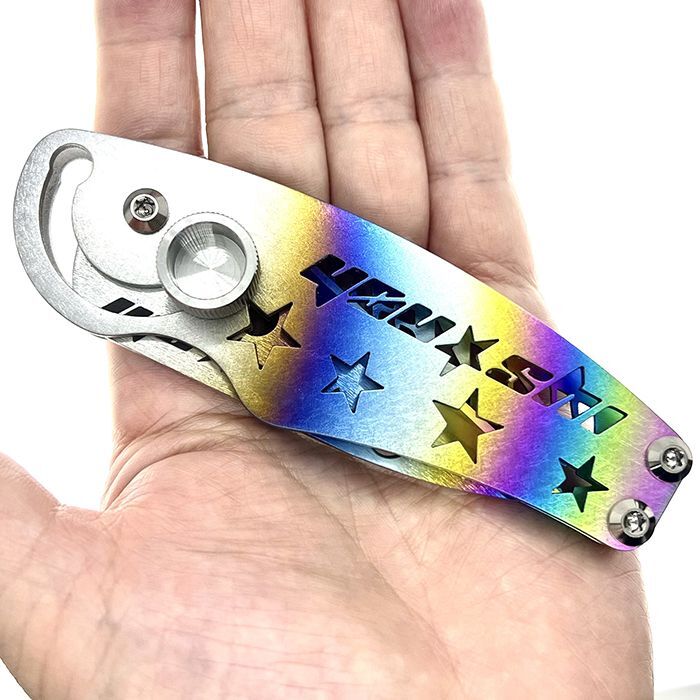 YOU-SHI JAPAN YS64 Titanium FD Deba Knife Rainbow