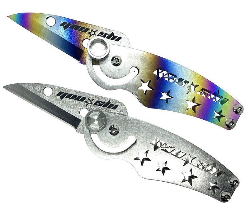 YOU-SHI JAPAN YS64 Titanium FD Deba Knife Rainbow