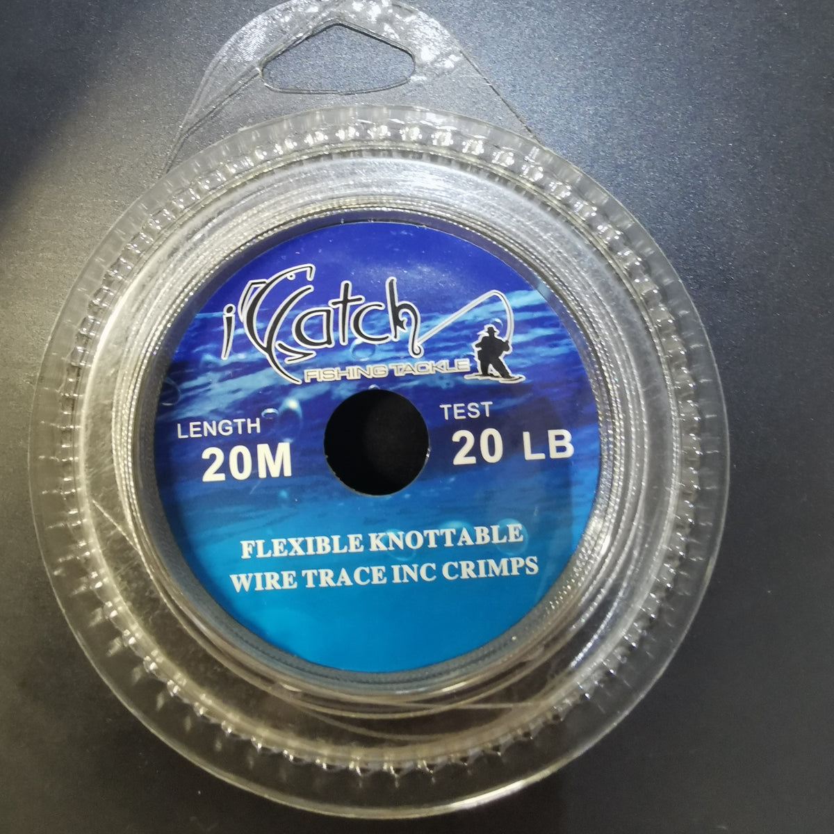 ICATCH KNOTTABLE WIRE TRACE INCLUDES CRIMPS 20M SPOOLS