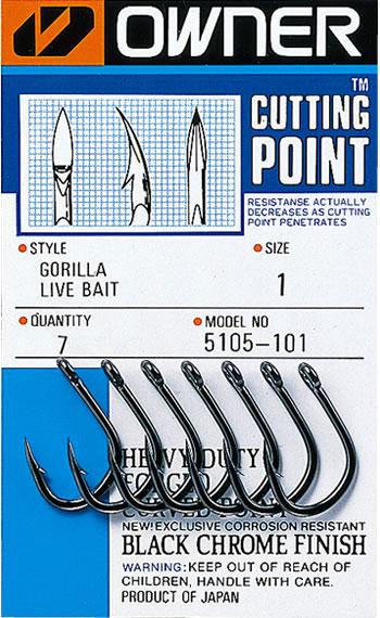 Owner Gorilla Live Bait Hooks 5105 - Coastal Fishing Tackle