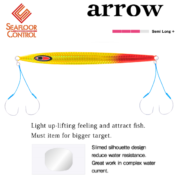 SEAFLOOR CONTROL Saltwater Slow Pitch Jigging Lure ABYSS 150g Gold