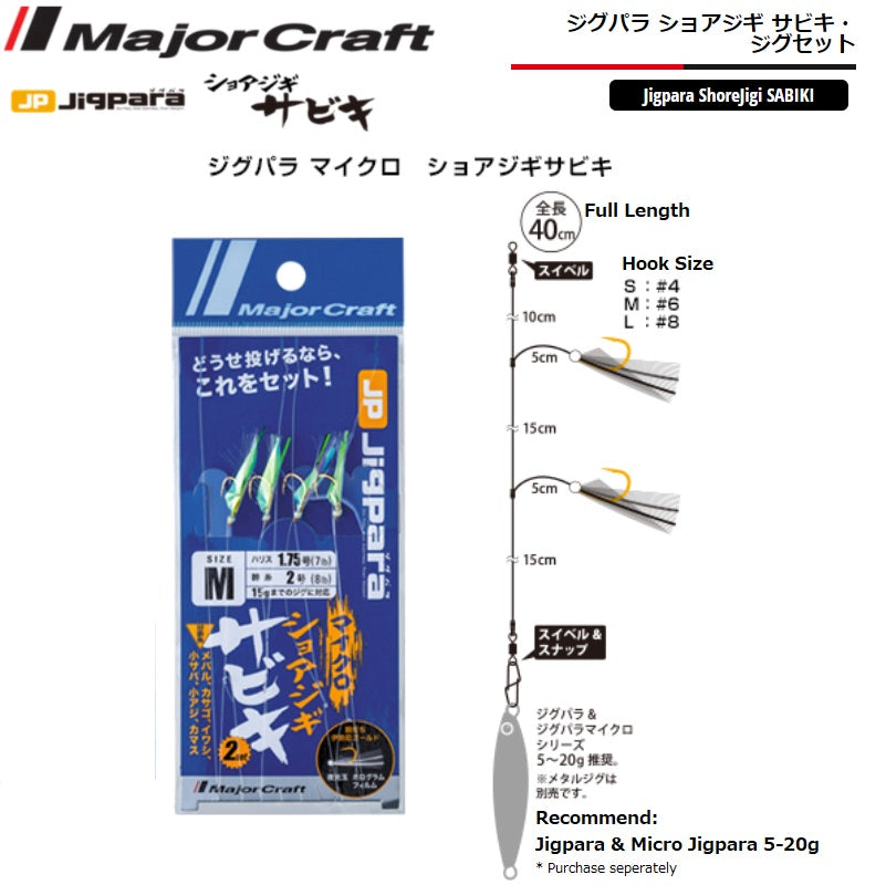 Major Craft Jigpara Micro Shorejig SABIKI