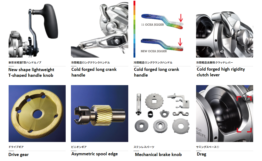 2021 Model Shimano Ocea Jigger Overhead Reel