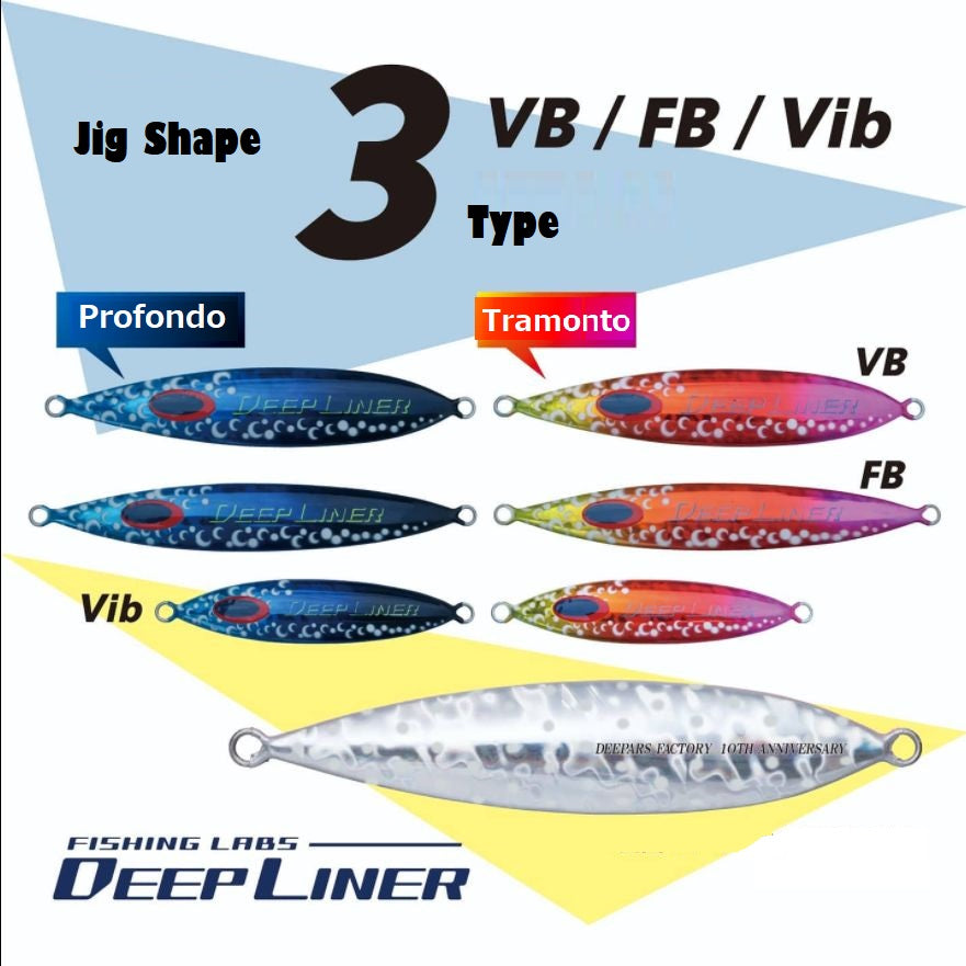 NEW! - Deepliner 10th Anniversary Color Metal Jig Slow Skip FB