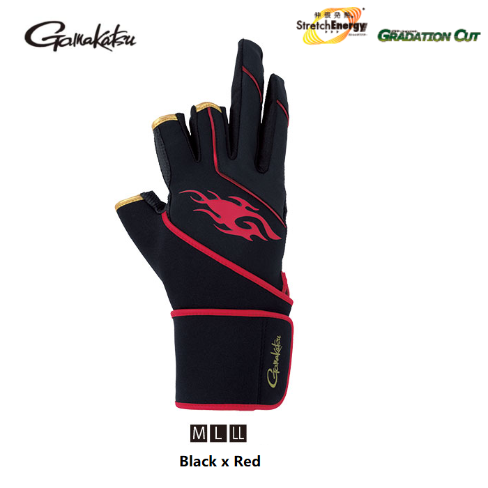 Gamakatsu STRETCH-F GLOVE(3CUT) GM7269