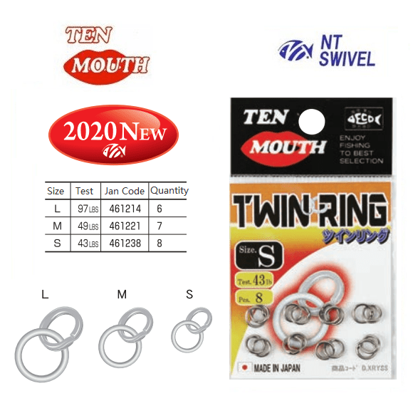 NT Swivel TEN MOUTH Twin Ring D-35 - Coastal Fishing Tackle