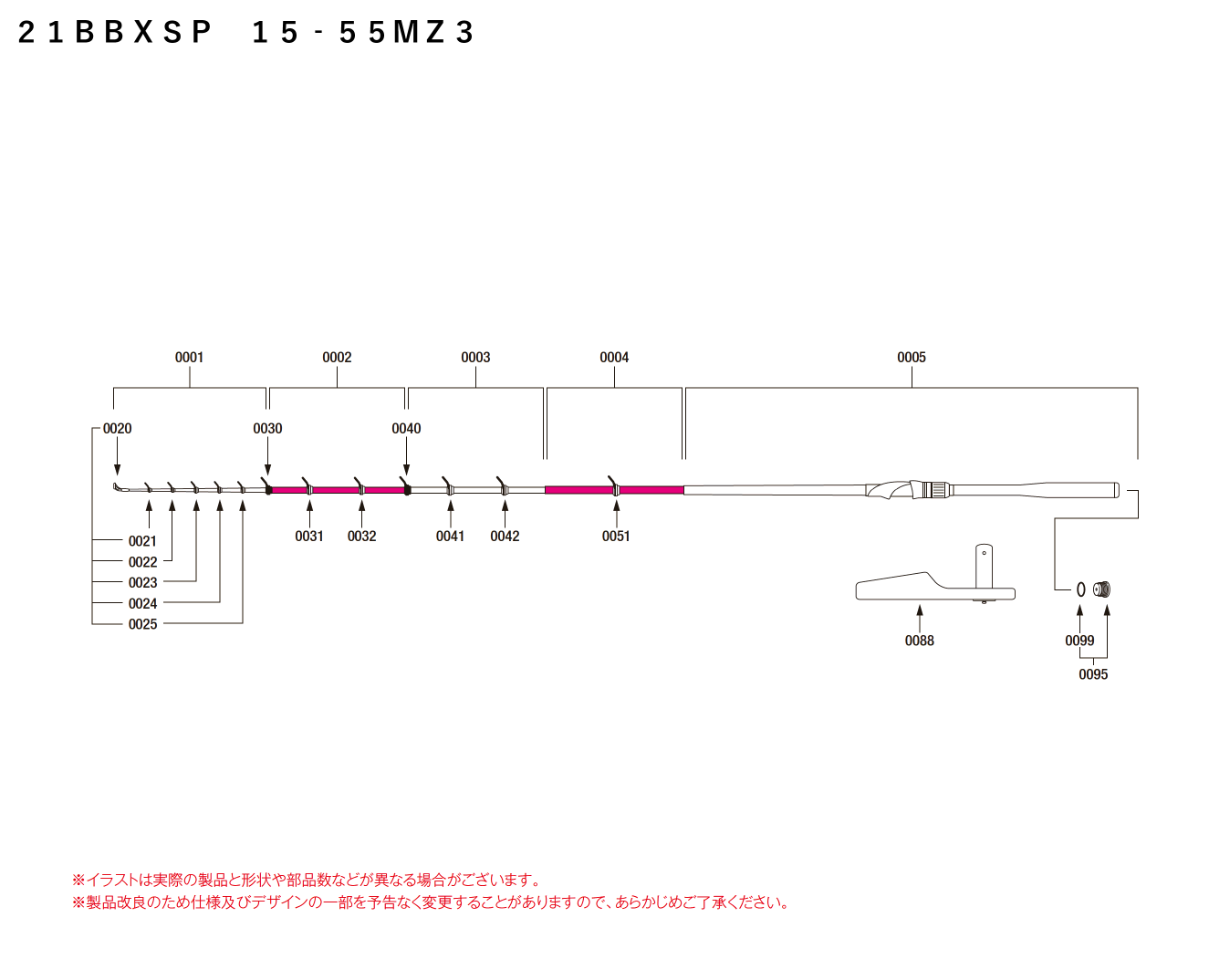 ISO Fishing Rod Parts - Shimano 20BBX Special MZⅢ 1.5 ‐55MZ3
