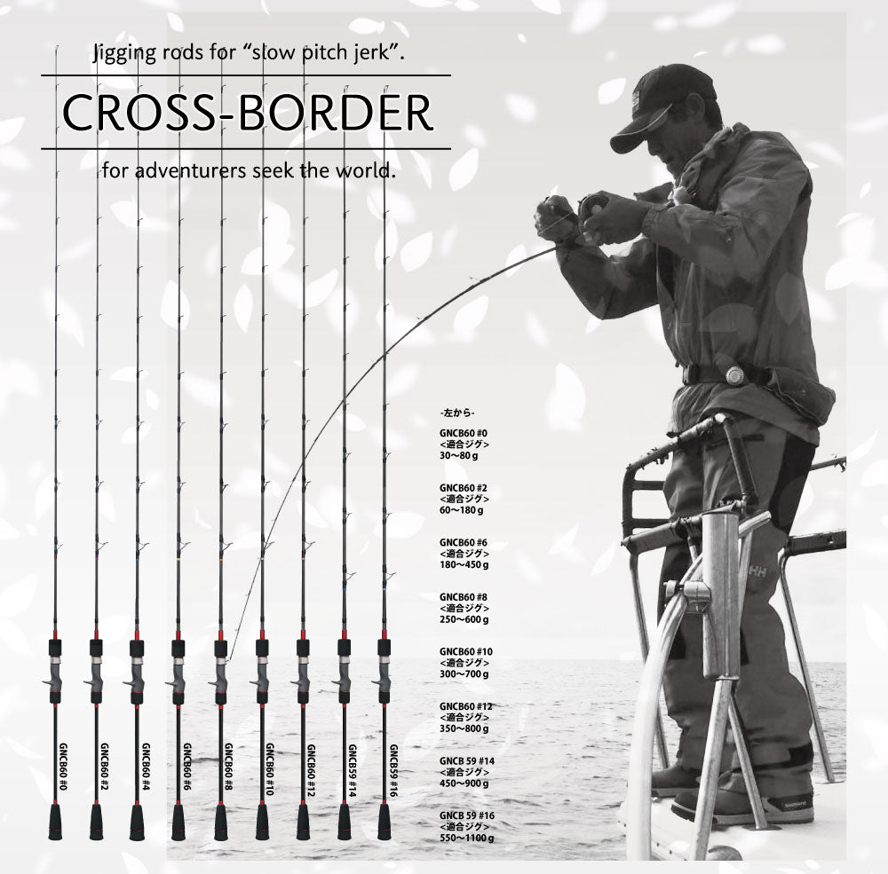 ロッド GARAGE NAGI CROSS-BORDER #2 GNCB60#2 GARAGE NAGI Slow Pitch Jigging Rod CROSS-BORDER