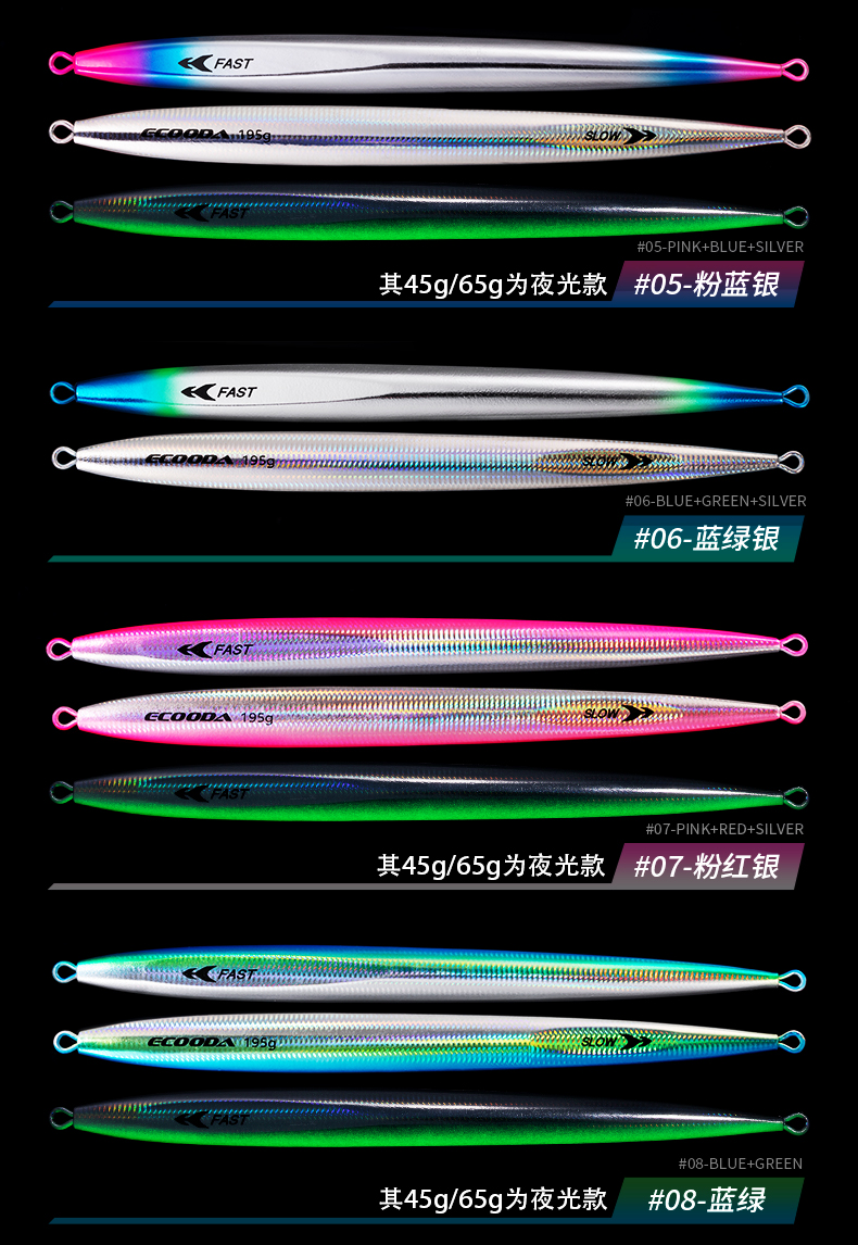 Ecooda Metal Jig DOUBLE FALL 145g
