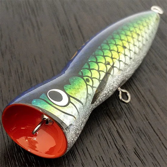 Reef Original Handmade Wood Lure - Slim Popper 110 (Heavy Hook Type)