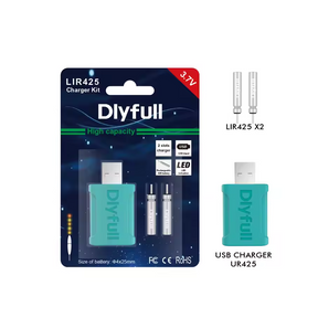 Dlyfull  LIR425 Charger Kit Rechargeable LED Battery