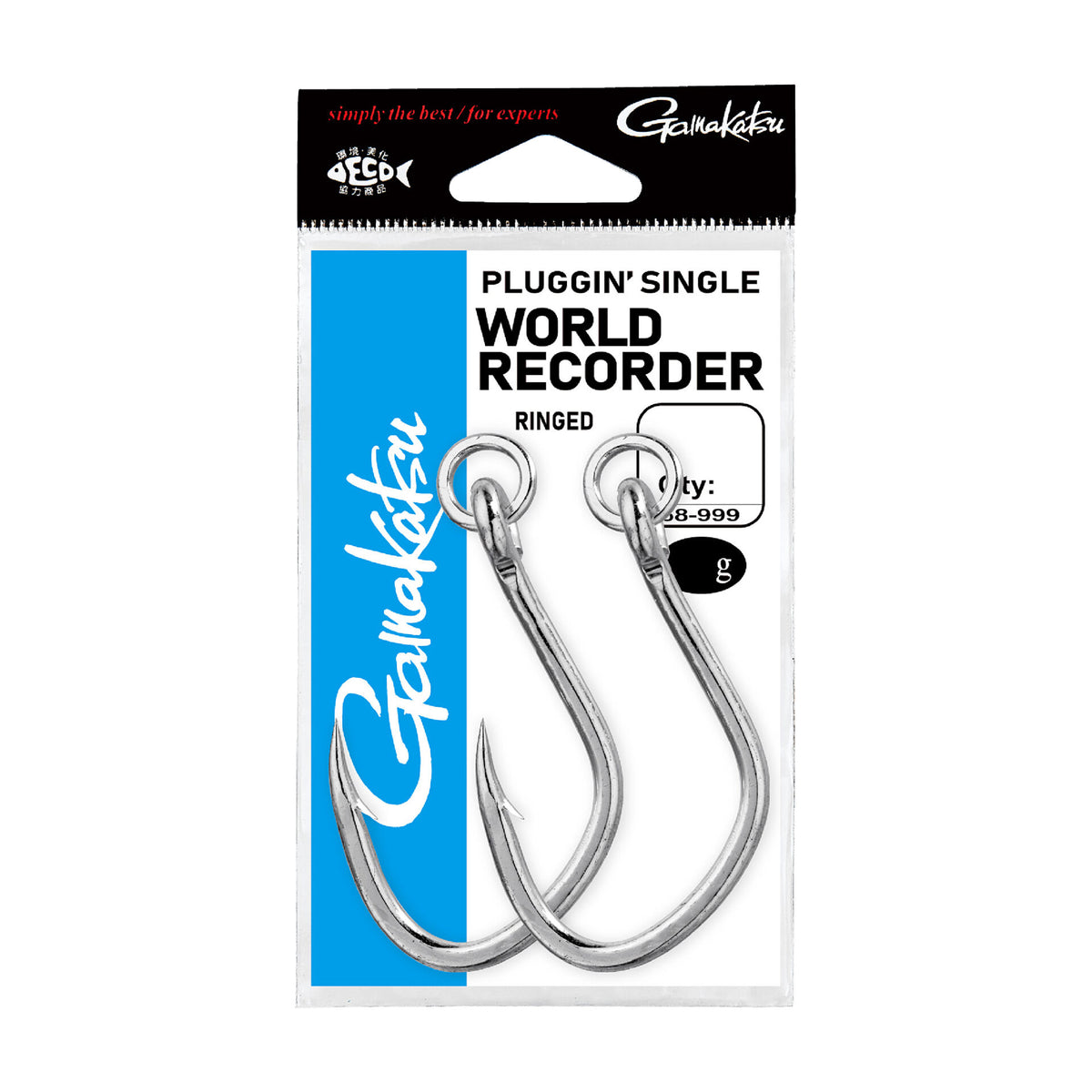 Gamakatsu Plugging Single Recorder Ringed Hook