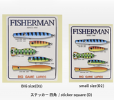 FISHERMAN Sticker Square D1