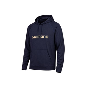 Shimano HOODED TECH TEE - WAVE PATTERN NAVY