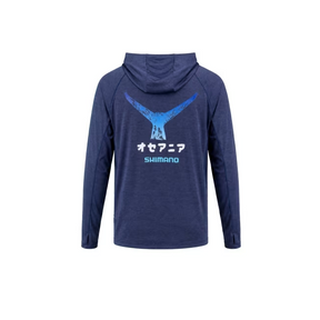 Shimano HOOD TECH TEE - GYOTAKU MARLIN NAVY