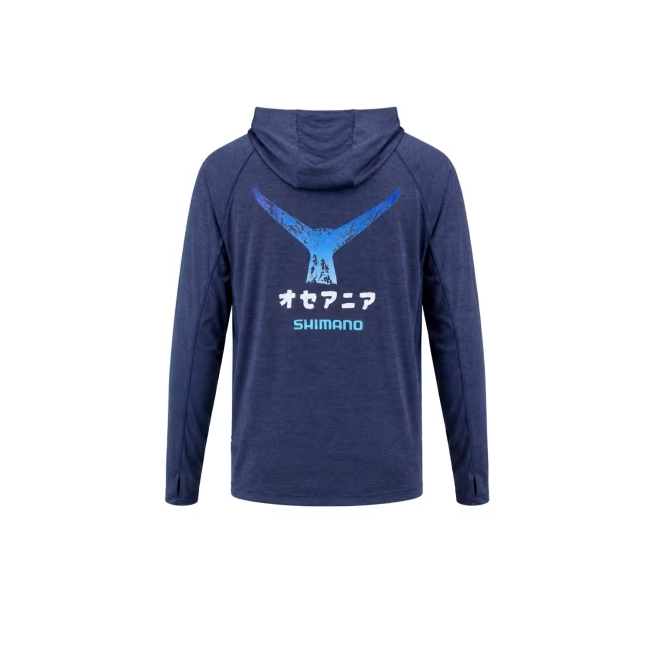 Shimano HOOD TECH TEE - GYOTAKU MARLIN NAVY