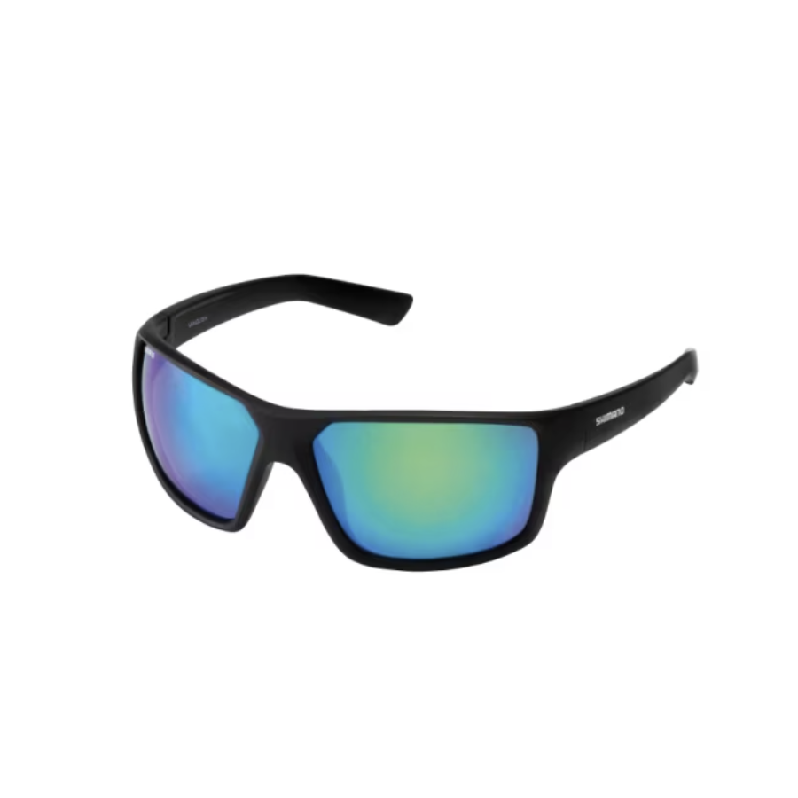 Shimano 25 Sunglasses Conquest - MATT BLACK GREEN MIRROR