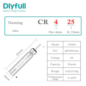 Dlyfull Pin Type Lithium Battery CR425 (3V)