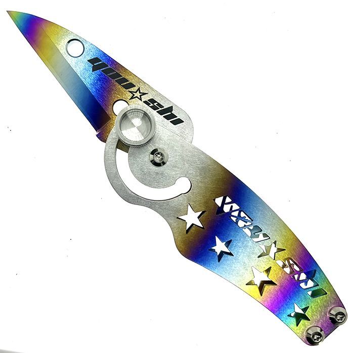 YOU-SHI JAPAN YS64 Titanium FD Deba Knife Rainbow