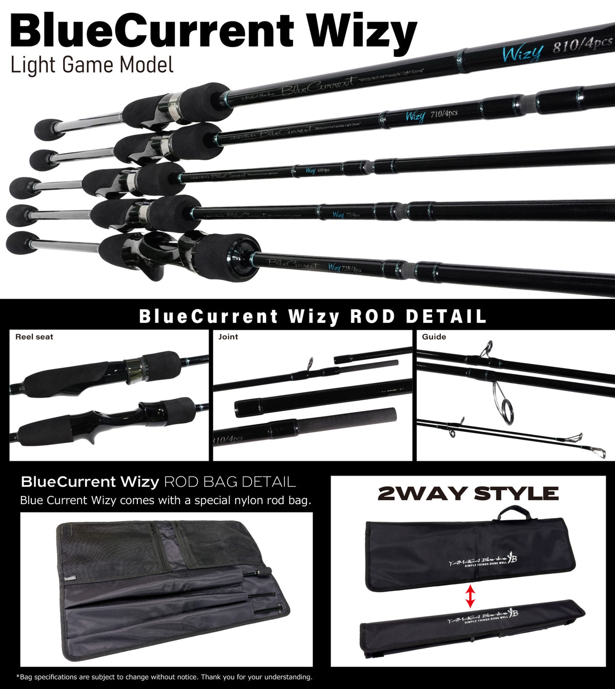 Yamaga Blanks BlueCurrent Wizy Light-Game Series
