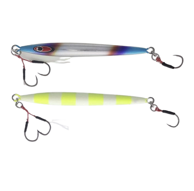 SeaFloor Control Metal Jig Tiny Oblique - Limited Titan Chart Zebra Glow