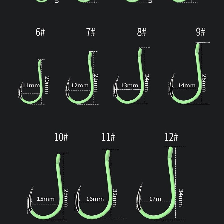 KASE Ring Eye CHINU Hooks (Glow) Value Pack