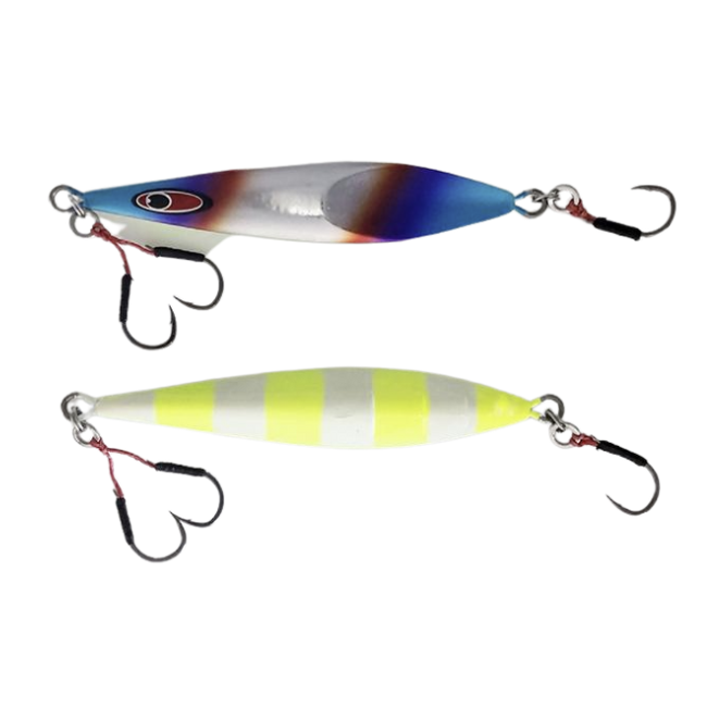 SeaFloor Control Metal Jig Tiny Rector - Limited Titan Chart Zebra Glow