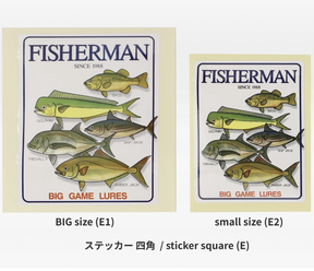 FISHERMAN Sticker Square D1