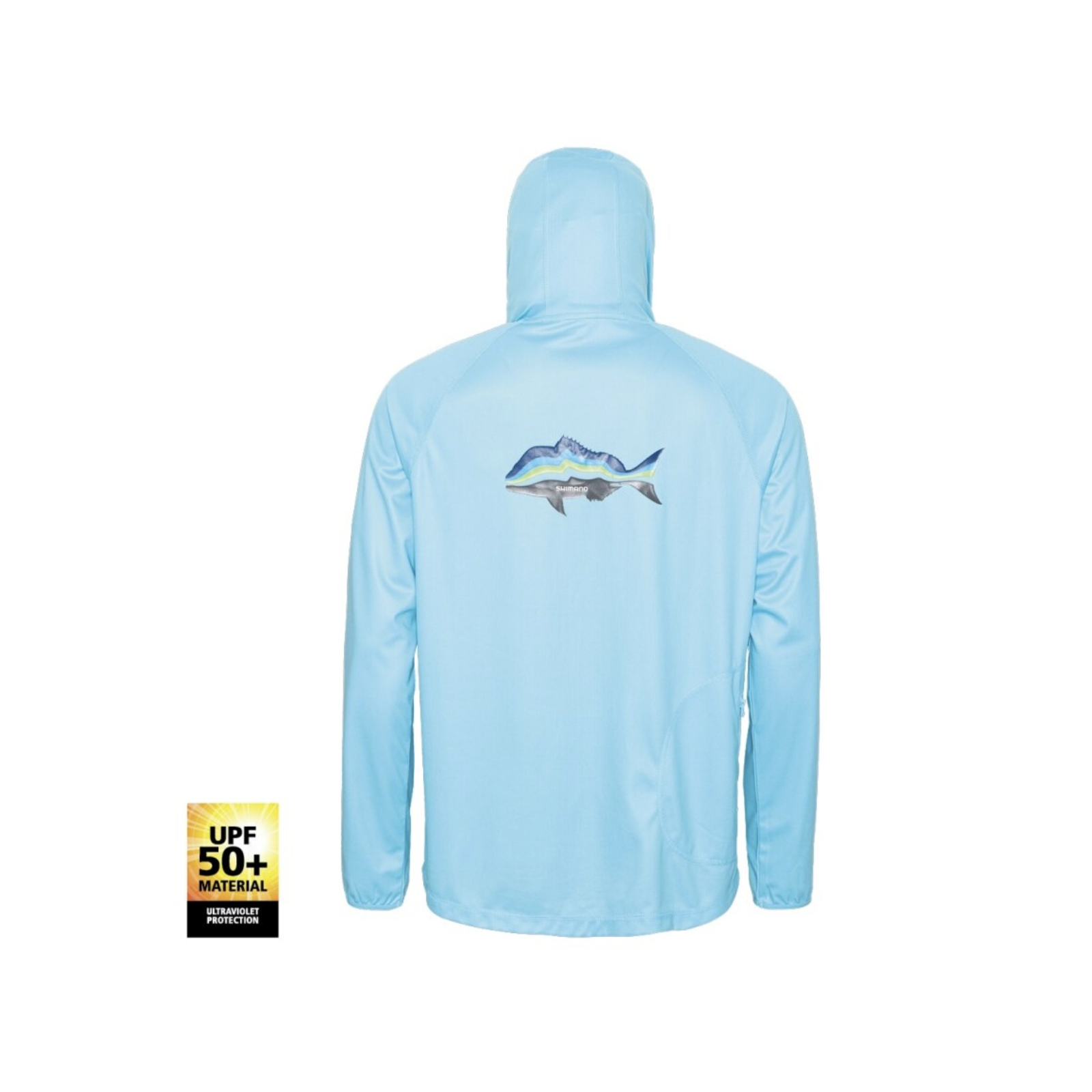 Shimano Hooded UPF 50+ Tech Tee - Blue Snapper MED