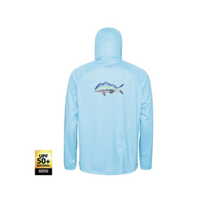 Shimano Hooded UPF 50+ Tech Tee - Blue Snapper MED
