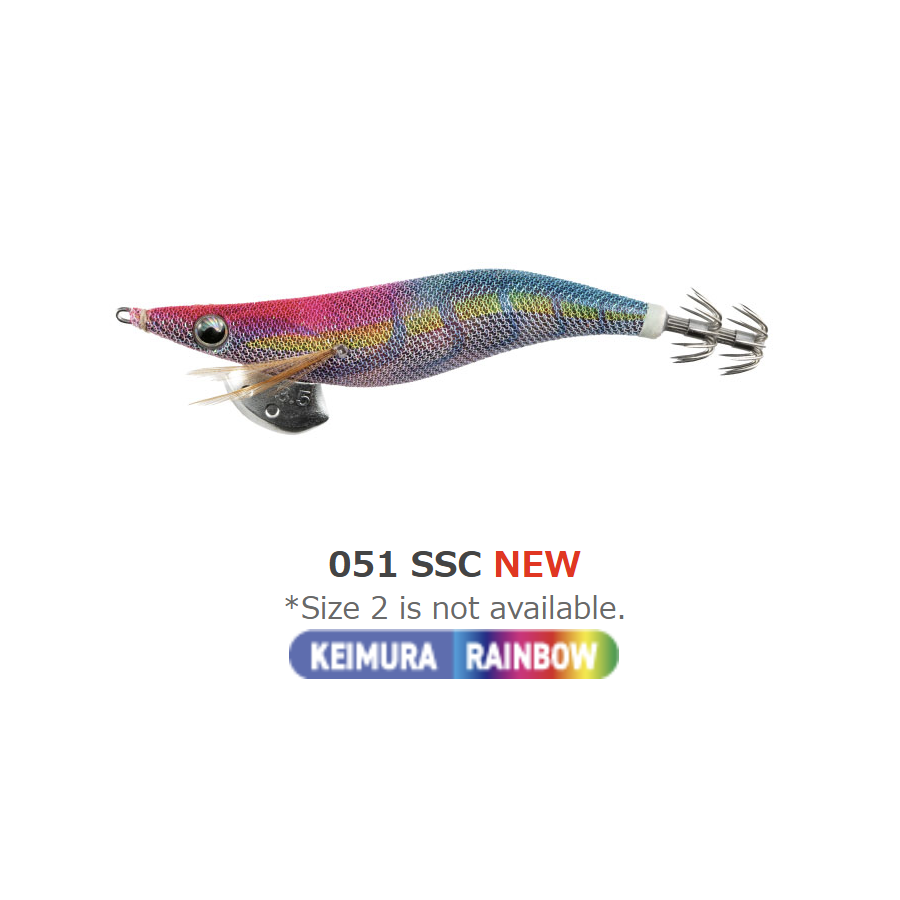 Yamashita EGI-OH LIVE Squid Jig #3.5 (490GLOW + KEIMURA + NEONBRIGHT)