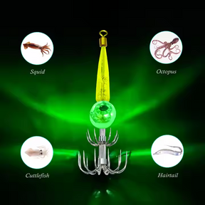 Dlyfull LED Luminous Squid Hook DF9527