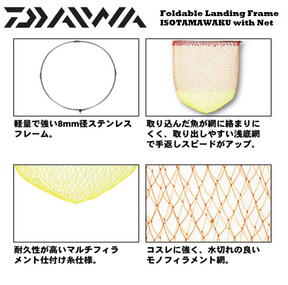 DAIWA Foldable Landing Frame ISOTAMAWAKU with Net