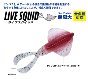 Major Craft Live Squid 4 inch