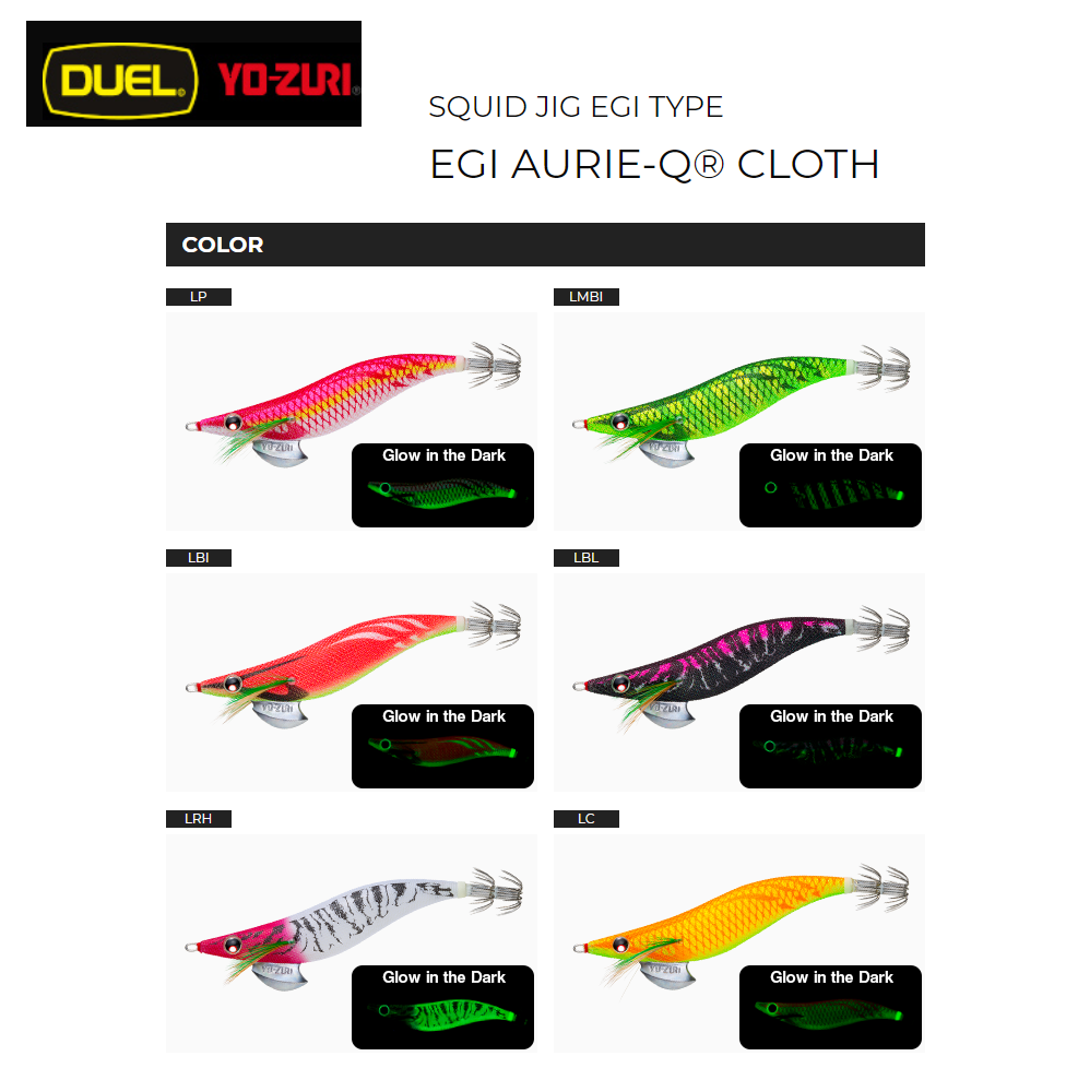 Yo-zuri AURIE-Q CLOTH Squid Jig #3.5 A997N