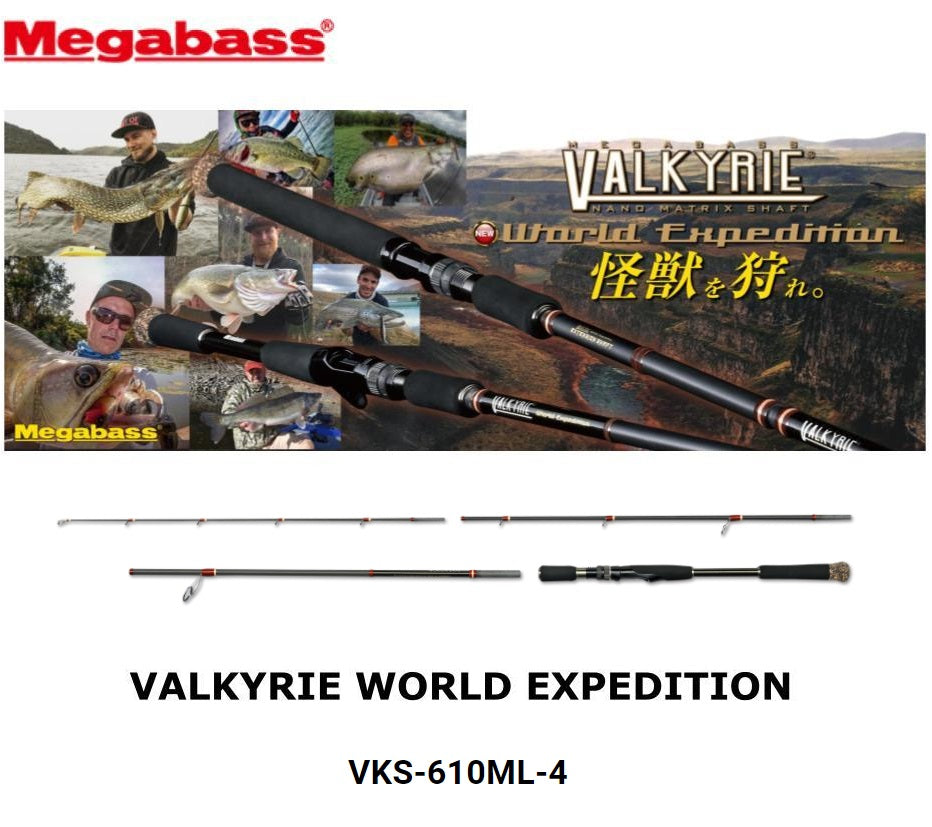 Megabass VALKYRIE World Expedition SPINNING Rod VKS-610ML-4