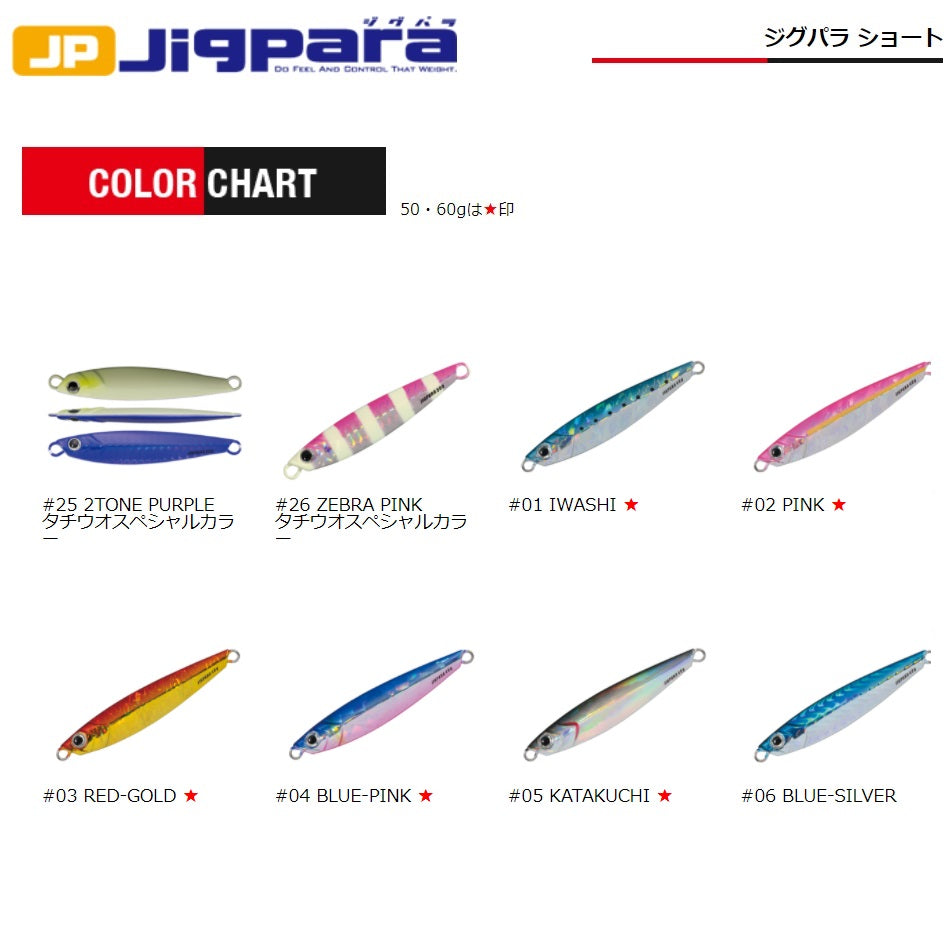 Major Craft Jigpara Short Slow Fall Metal Jig 60g