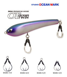 S.O.M (Studio Ocean Mark) Premium Hook OceanTWIN BG86 for GT Plugging Game