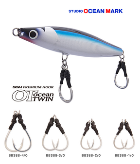 S.O.M (Studio Ocean Mark) Premium Hook OceanTWIN BBS88 for King or YF-Tuna Plugging Game